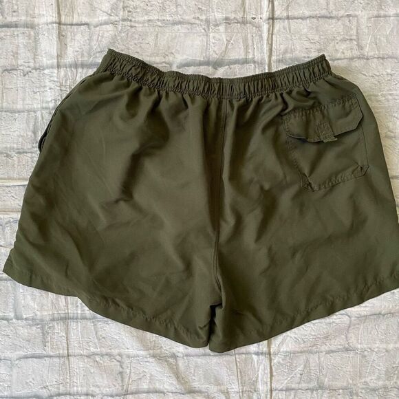Puritan men XL pull on swim trunks w/elastic drawstring waist olive green - Picture 8 of 10
